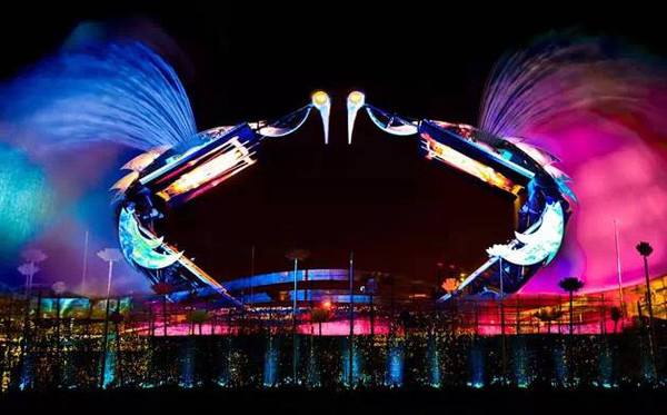 新加坡极限主题乐园电动机械舞蹈表演
